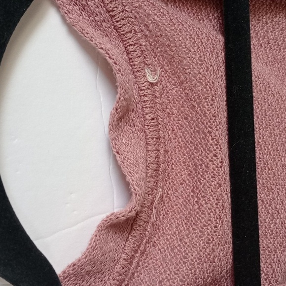 Large - Pink Rose - Loose Fitted Open Cardigan - Mauve/Light Pink - Soft… - Picture 8 of 10